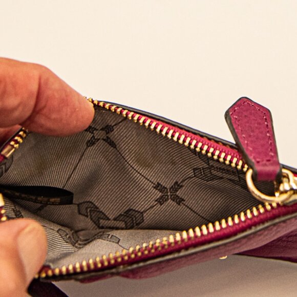 NWOT Aimee Krestenberg "All For Love" card wallet Magenta color - Picture 5 of 5